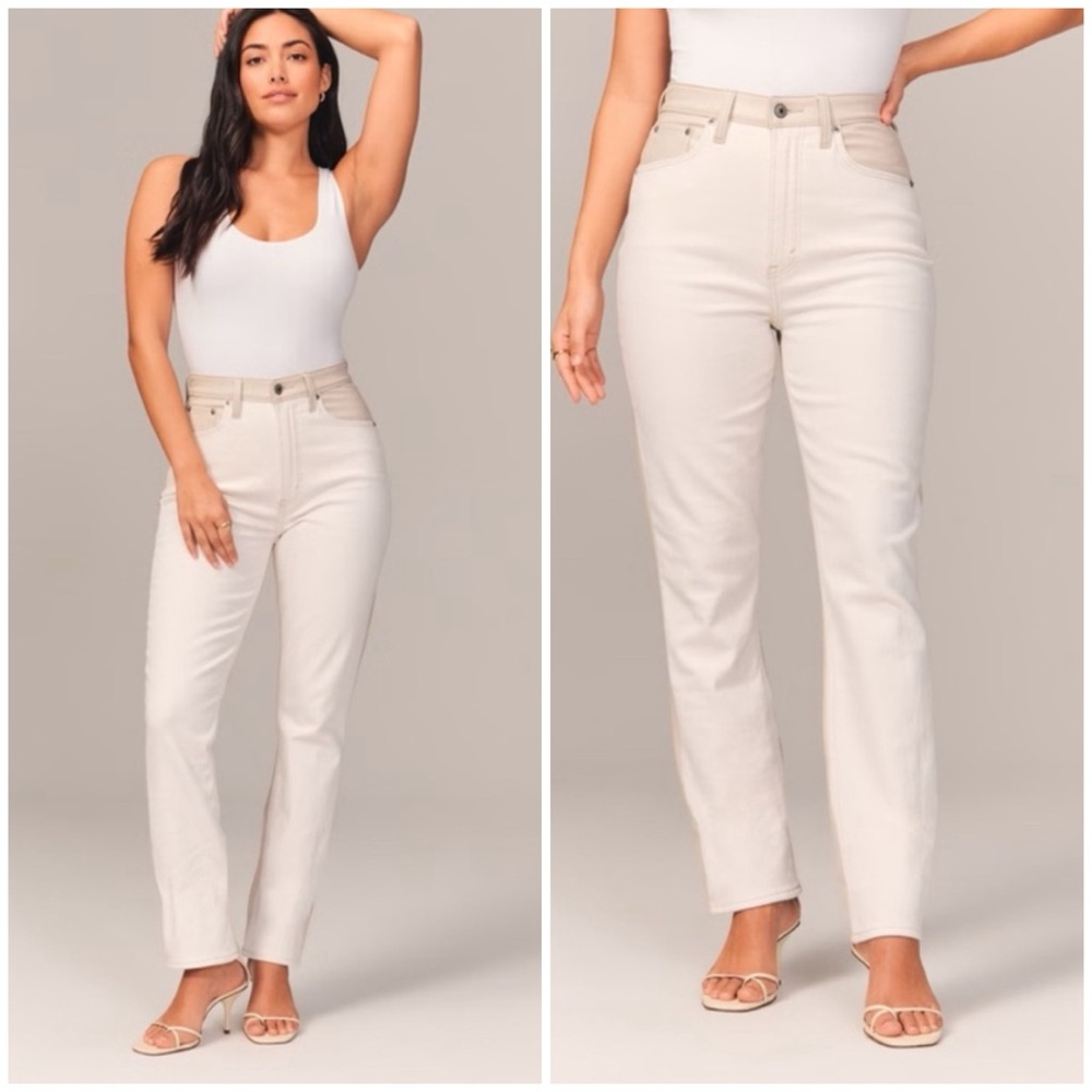 Abercrombie And Fitch Curve Love Ultra High Rise  90's Relaxed Jeans